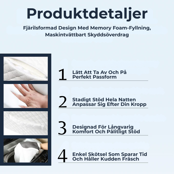 Ergonomisk Memory Foam-Kudde